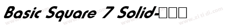 Basic Square 7 Solid字体转换